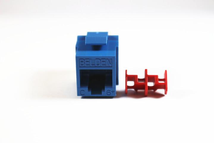 Belden AX104193-B24 CAT6 RJ45 KeyConnect Jack Module, Blue, 24 Pack