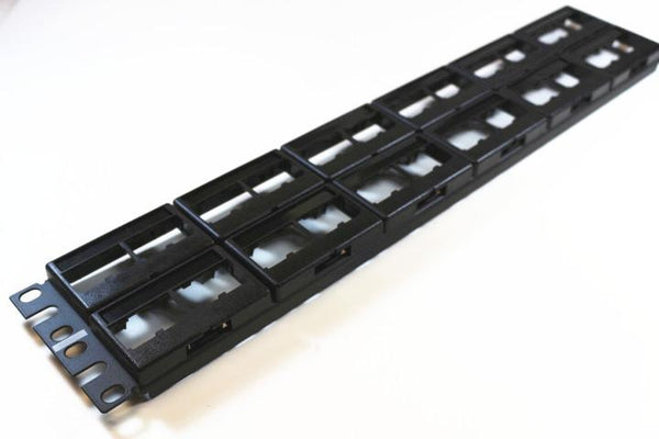 Panduit CPPL48WBLY Mini-Com Modular with Labels Rack Mount Patch Panel, 48  Port