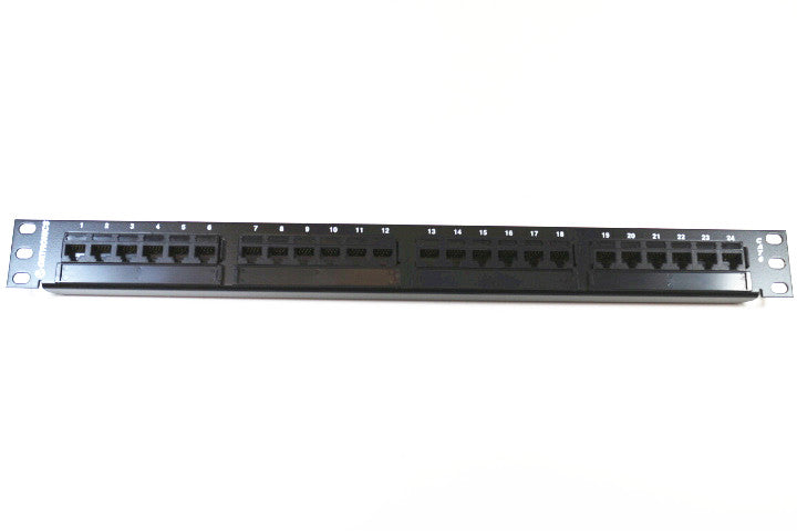 Ortronics SP6U24 24 Port CAT6 KeyStone Patch Panel TechChoice Rack Mou ...