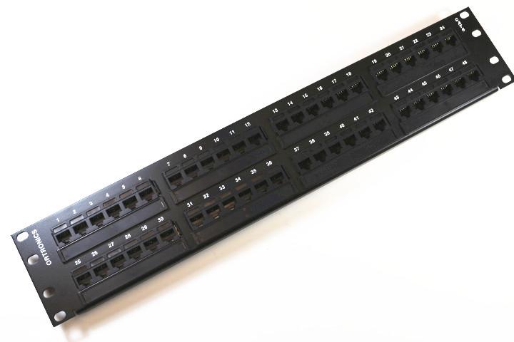 Ortronics SP6U48 48 Port CAT6 KeyStone Patch Panel TechChoice Rack Mou ...