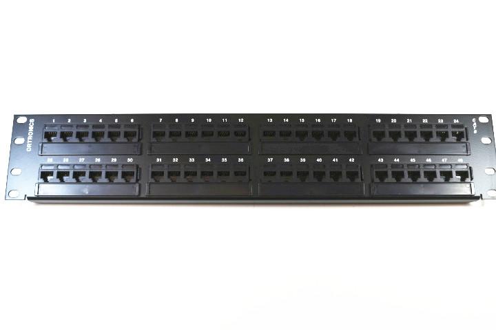 Ortronics SP6U48 48 Port CAT6 KeyStone Patch Panel TechChoice Rack Mou ...