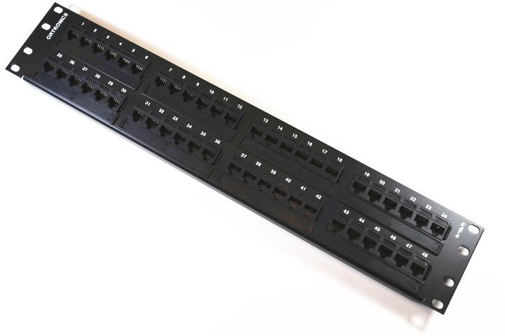 Ortronics SP6U48 48 Port CAT6 KeyStone Patch Panel TechChoice Rack Mou ...