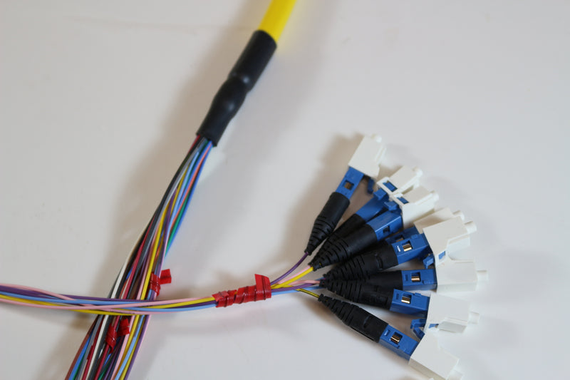 Non-Armored OS2 6 Fiber Pre-Terminated Fiber Optic Cable, Indoor/Outdoor, Plenum