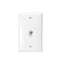 80781-00W Leviton Standard Video Wall Jack with one F-Connector, White