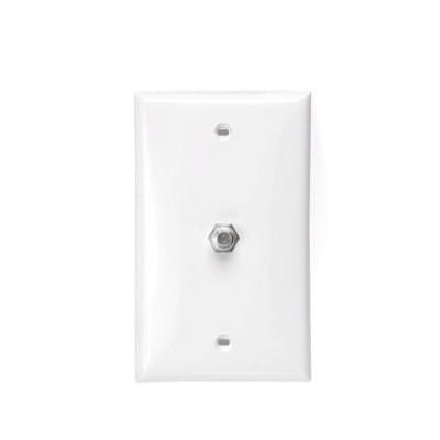 80781-00W Leviton Standard Video Wall Jack with one F-Connector, White