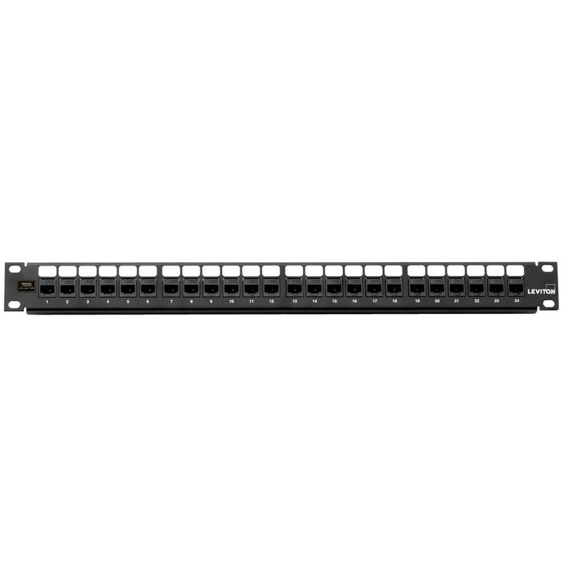 69270-U24 Patch Panel, Leviton QuickPort, 24 Port, Modular (kitted with CAT6 jacks), Rack Mount