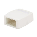 Panduit CBXQ2WH-A Mini-Com Low Profile 2 Port Quick Release Cover Surface Mount Box, White