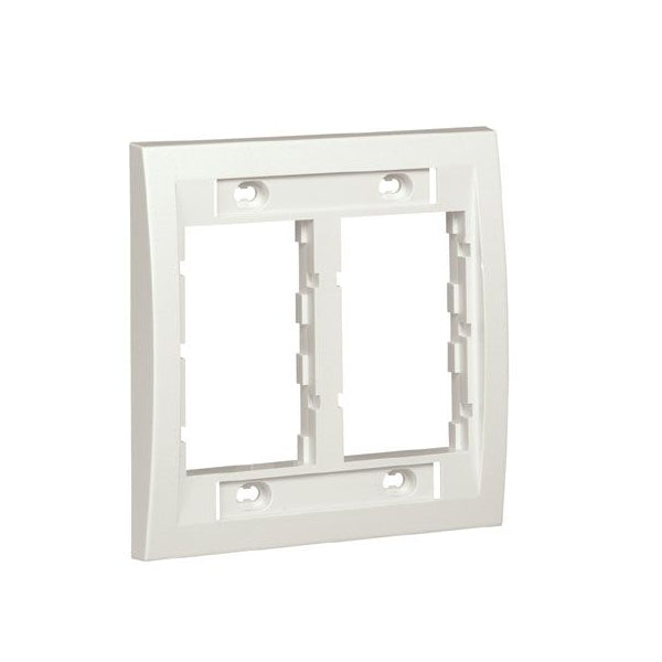 Face Plate Frame Panduit CBEWH-2GY Mini-Com Executive, Dual Gang Faceplate Frame, White ...