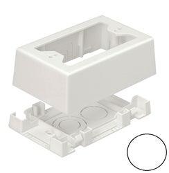 Panduit JBX3510WH-A Mini-Com Single Gang Junction Box, 2 Piece, White