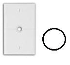 Leviton ON751-00W Split Faceplate with Center Hole, White