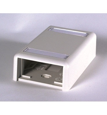 OR-404S21X1U Ortronics Series II Surface Mount Box, 2 Unit, Fog (Off) White (MOQ: 20)