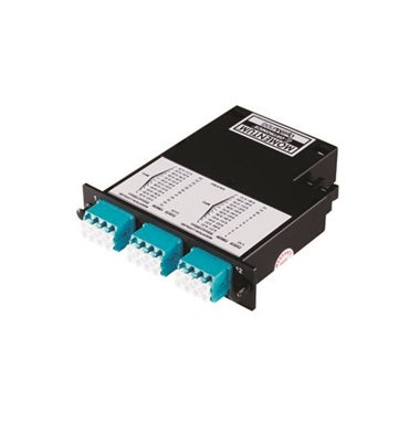 OR-M2LCQ24-50E Ortronics Fiber Cassette, M2, 6 Quad LC Ports (24 Fibers), Multi-Mode OM3/4(MOQ: 1)