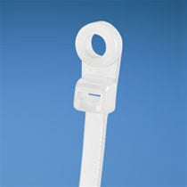 PLC2S-S10-C, Panduit Cable Tie: Panduit Pan-Ty, 7.9 Inch, Standard with Mt. Hole- White (MOQ: 100; Increment of 100)