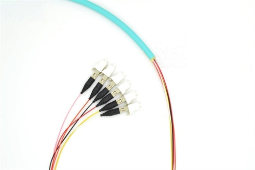 PT6-OM4-LC-3M Fiber Optic Pigtail: 6 Strand LC, Multi-Mode OM4, 3 Mete ...