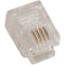 RJ-64S RJ11 Modular Plug (PT-064RS): 6 Position / 4 Conductor for Round, Solid Cable