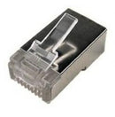 RJ-88SHLD RJ45 Modular Plug: 8 Position / 8 Conductor for Round, Solid CAT5e Shielded Cable