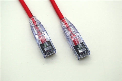 RJ86-MINI-02-RD MINI PATCH CABLE: CAT6 RJ45, 2 Ft. -Red