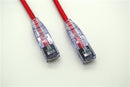 RJ86-MINI-03-RD MINI PATCH CABLE: CAT6 RJ45, 3 Ft. -Red