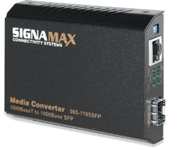 065-1195SFP Fiber Media Converter: Signamax, Gigabit RJ45 / Gigabit SFP