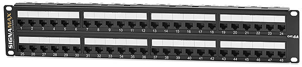 48458MD-C6AC Signamax 48-Port Category 6A MD-series Panel T568A/B Wiring