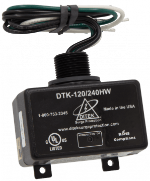 DTK-120/240HW Ditek 120/240 VAC, Parallel Protector, 3W(+G), UL1449 Listed SPD Type 1