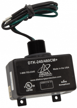 DTK-240/480CM+ Ditek 240/480 VAC Parallel Protector,  2W(+G), UL1449 Listed SPD Type 1
