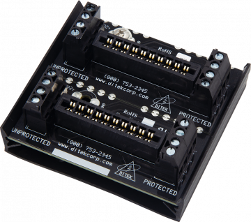 DTK-2MB Ditek Two Module Snaptrack-type Base for 2MHLP Series