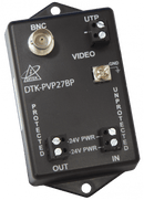 DTK-PVP27BP Ditek Fixed Camera Protection, 12/24VDC Power - UTP Video In/Balun Conversion/BNC Out, 6.8V Clamp Supports HD-CVI, AHD, HD-TVI