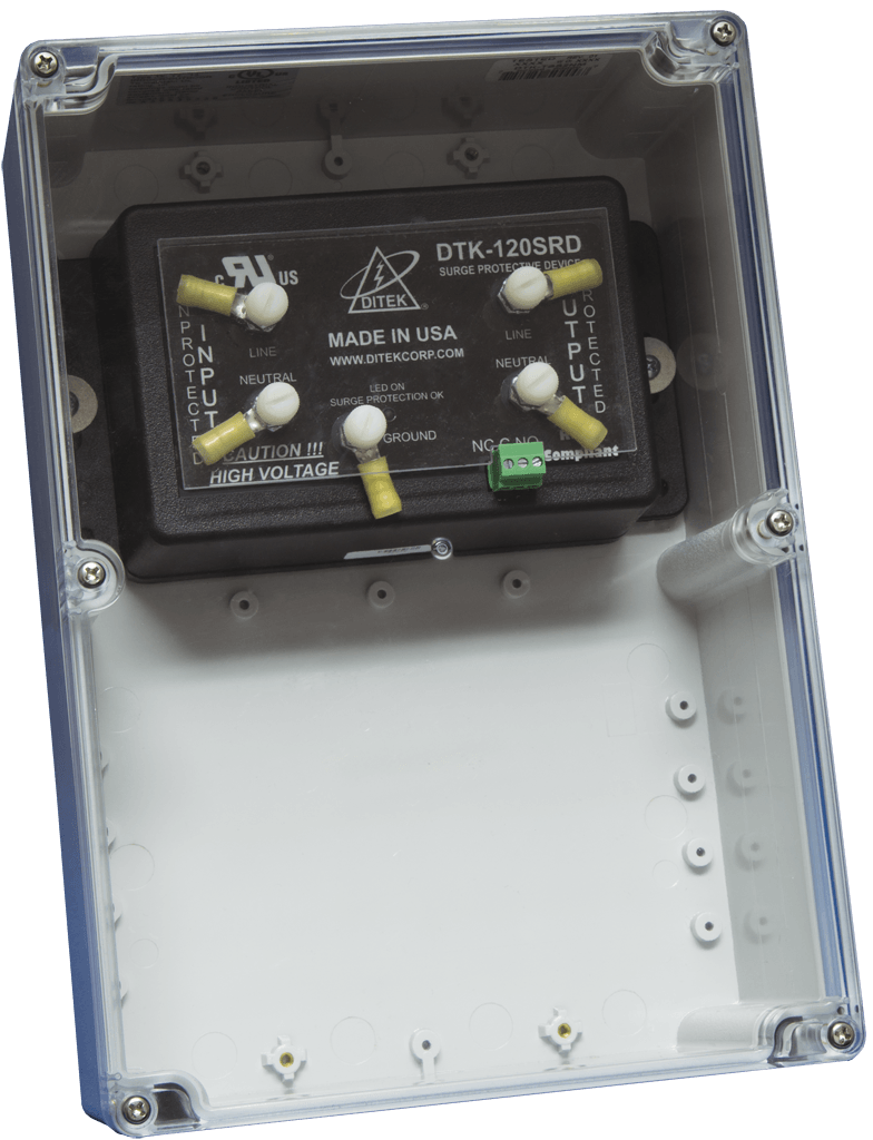 DTK-TSS2NM Ditek Protects 120VAC Power (120SRD) in a NEMA 4X enclosure with room to mount monitoring module (purchased separately)