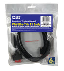 QVS CC320M1-15 15ft High Performance UltraThin VGA/QXGA HDTV/HD15 Tri-Shield Fully-Wired Extension Cable with Panel-Mountable Connectors