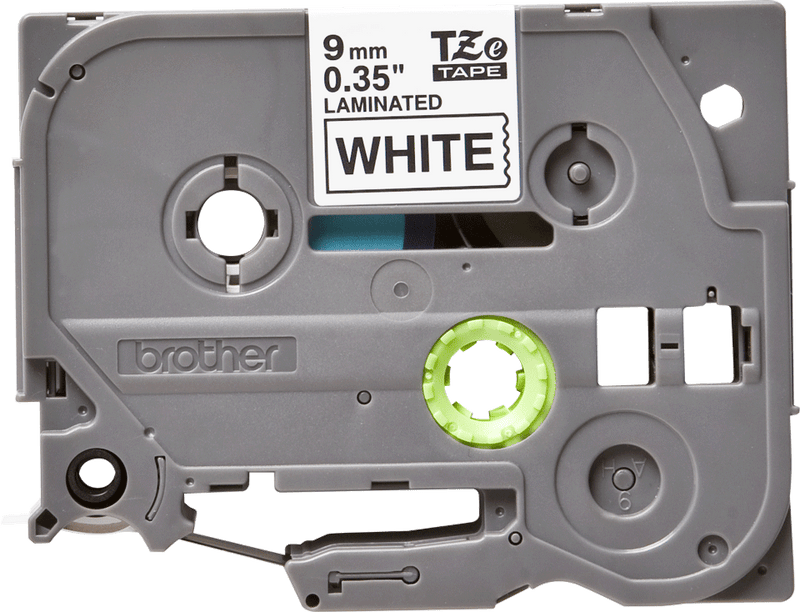 TZe221 Label Cartridge: Brother P-Touch, 3/8 Inch, Black on White